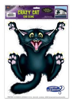 Beistle Crazy Cat Car Window Cling Decoration
