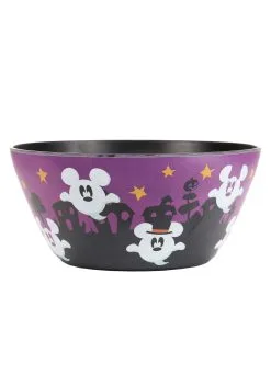 Zrike Brands Disney Mickey Ghost Black Bamboo Tossed Salad Bowl