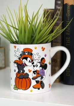 Silver Buffalo Mickey And Minnie Mouse Let's Party Disney Halloween Mug -Skeletons And Skulls Sales Shop disney halloween mickey minnie lets party mug alt 3