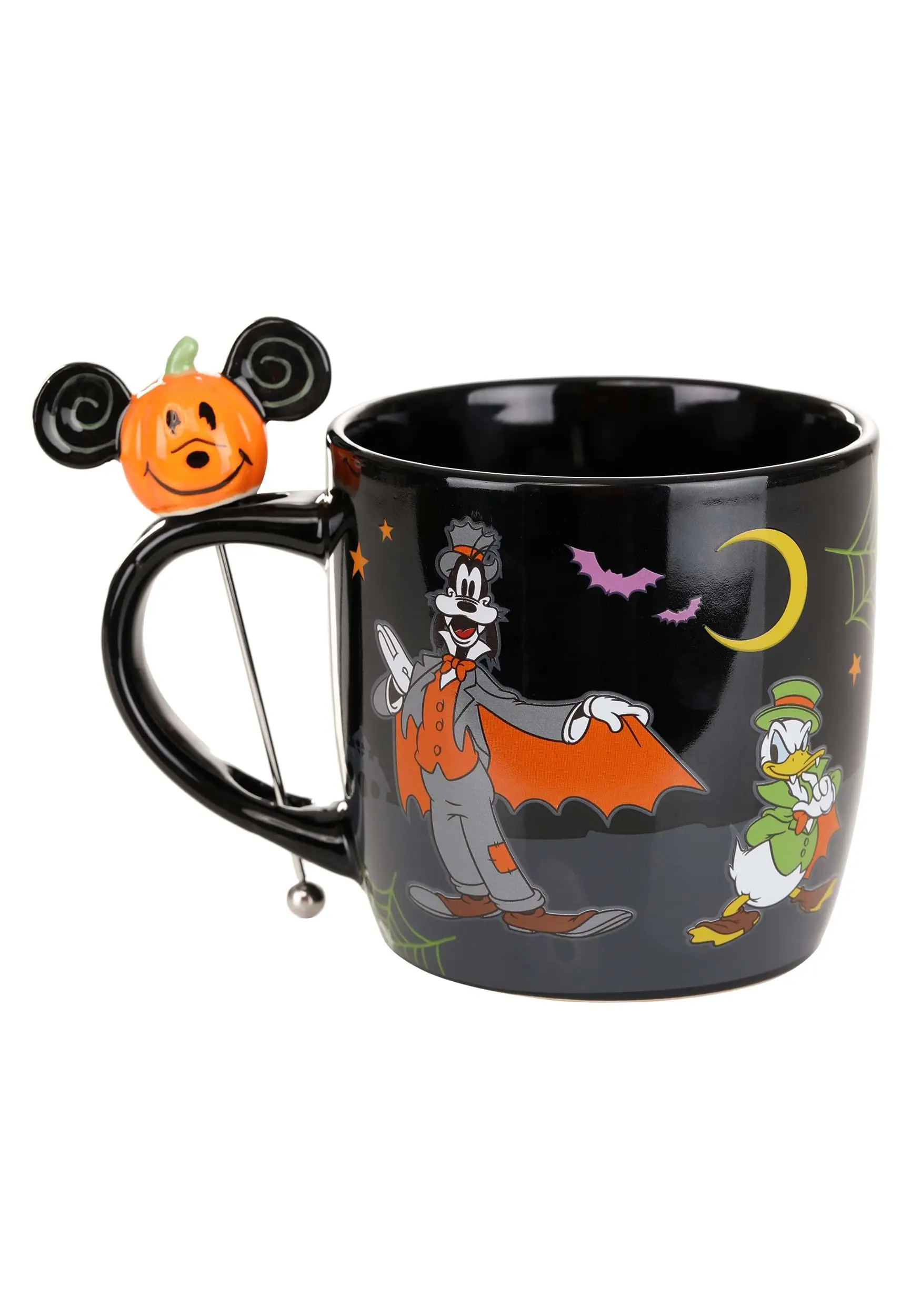 Zrike Brands Happy Halloween Black Stirrer Mickey Disney Mug 4 Zrike Brands Happy Halloween Black Stirrer Mickey Disney Mug - Image 2