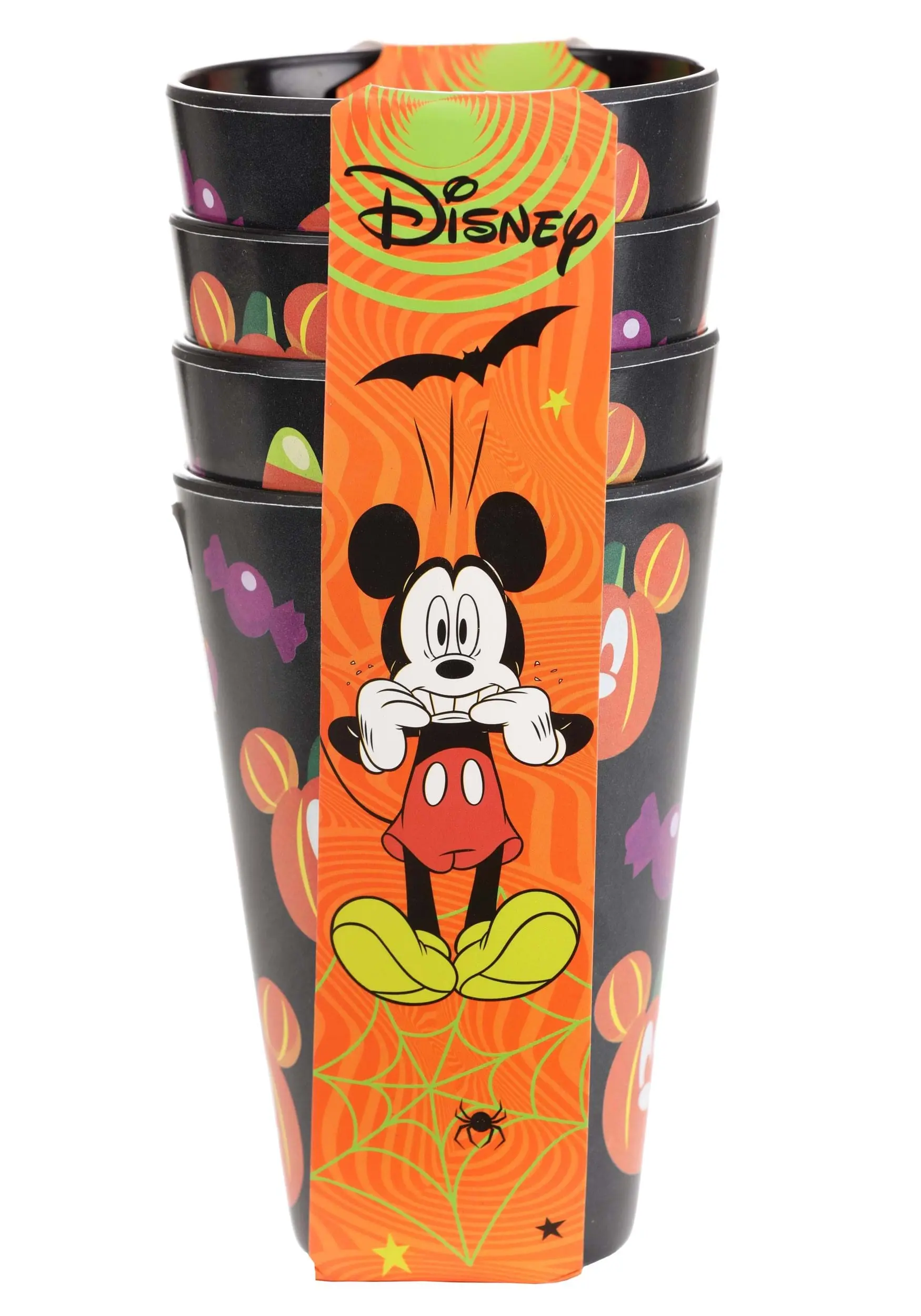 Zrike Brands Adult Disney Mickey Pumpkins Tossed Black Tumblers Set Of 4 4 Zrike Brands Adult Disney Mickey Pumpkins Tossed Black Tumblers Set Of 4 - Image 2