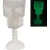 Funny Fashions Glow In The Dark Skull Face Goblet