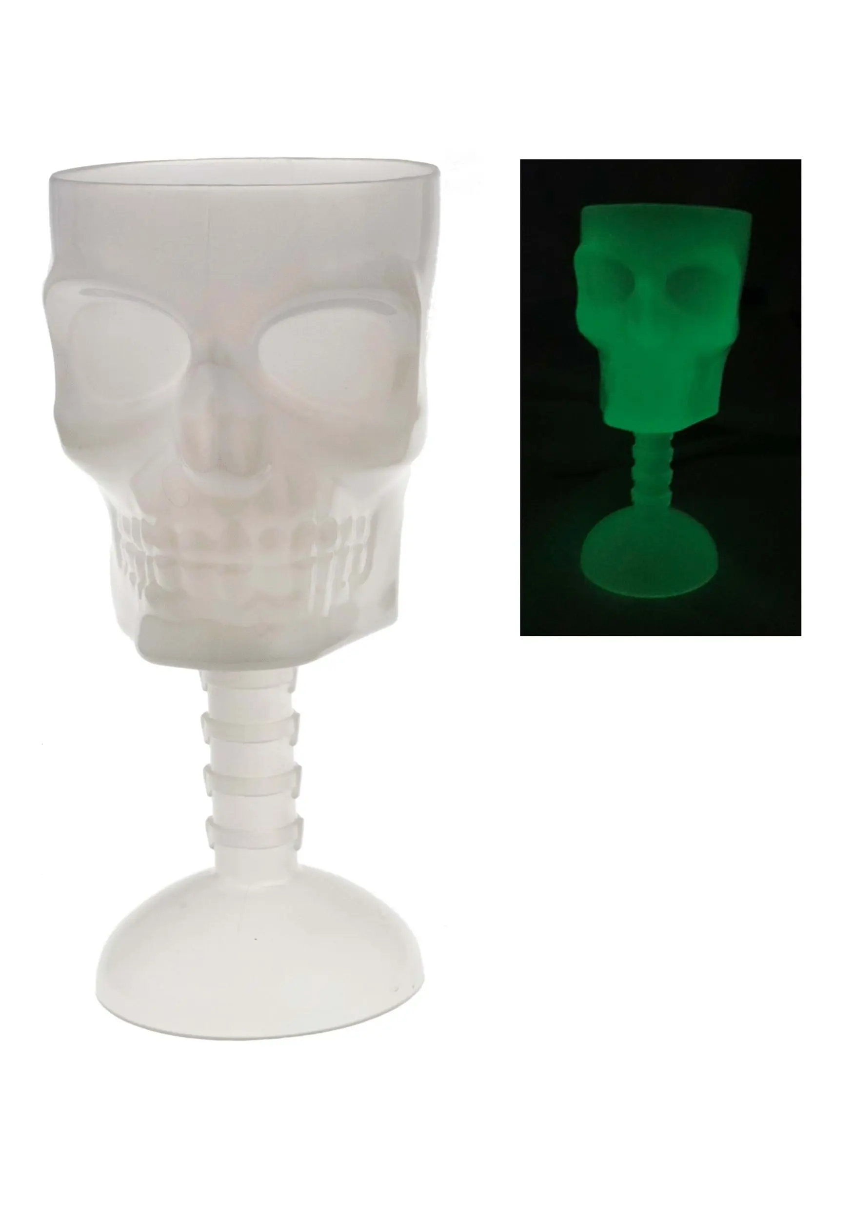 Funny Fashions Glow In The Dark Skull Face Goblet 3 Funny Fashions Glow In The Dark Skull Face Goblet