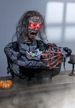 Yihai Half Body Zombie With Light Up Red Eyes -Skeletons And Skulls Sales Shop half body zombie with red light alt 1