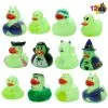 Joyin Pack Of 12 Glow In The Dark Halloween Rubber Duckies -Skeletons And Skulls Sales Shop halloweem rubber duckies glow in the dark 12 pack