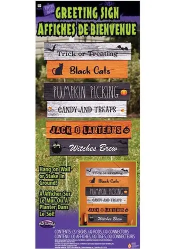 Fun World Cute Greeting Halloween Sign 5 Fun World Cute Greeting Halloween Sign - Image 3