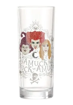 Silver Buffalo Hocus Pocus Glitter Glass Tumbler Set 9 Silver Buffalo Hocus Pocus Glitter Glass Tumbler Set -Skeletons And Skulls Sales Shop hocus pocus glitter glass tumbler set alt 2