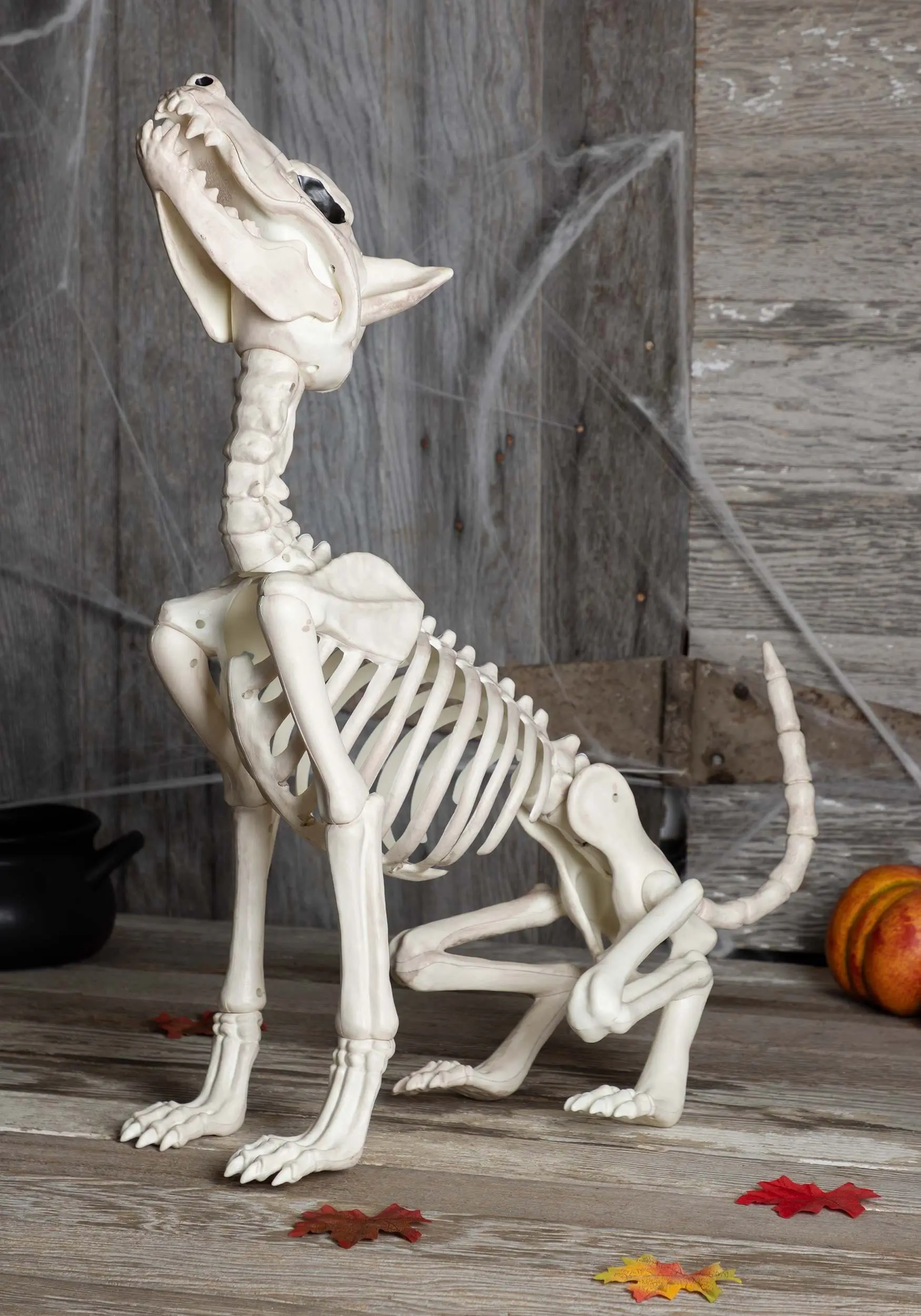 Seasons (HK) Ltd. Howl At The Moon Skeleton Dog 27" Halloween Prop 4 Seasons (HK) Ltd. Howl At The Moon Skeleton Dog 27" Halloween Prop - Image 2