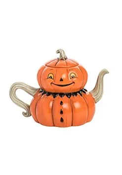 Transpac Johanna Parker Jack 'O Lantern Tea Pot Decoration