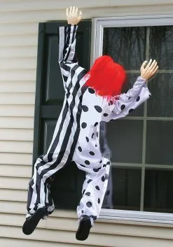 Fun World Killer Clown Window Hanging Decoration 5 Fun World Killer Clown Window Hanging Decoration -Skeletons And Skulls Sales Shop killer clown window hanging decoration alt 1