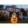 Fun World 6FT Light Up Inflatable Ghost Face Halloween Pumpkin Decoration