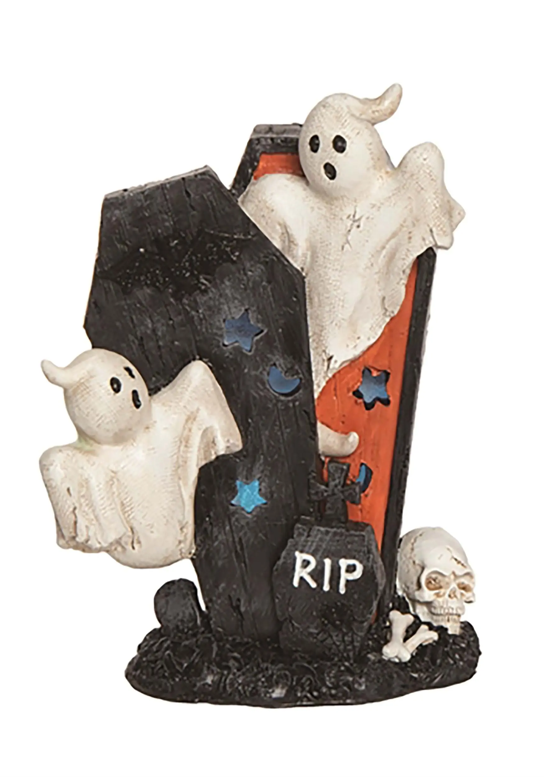 Transpac Ghost In Coffin Light Up Decorative Figure 3 Transpac Ghost In Coffin Light Up Decorative Figure