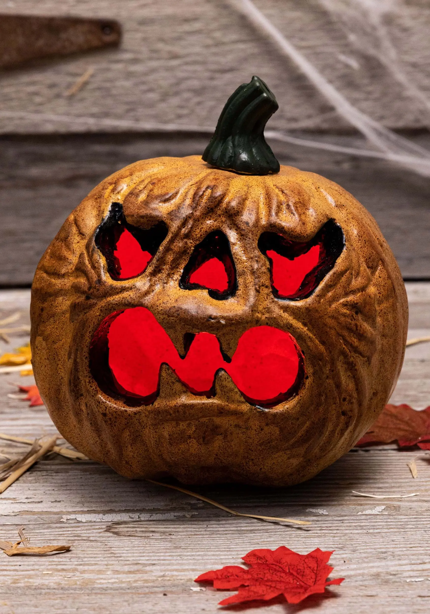 Yihai Light Up Haunted Pumpkin With Red Lights Decoration 3 Yihai Light Up Haunted Pumpkin With Red Lights Decoration