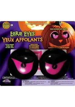 Fun World Light Up Pink Eerie Pumpkin Eyes Kit 5 Fun World Light Up Pink Eerie Pumpkin Eyes Kit -Skeletons And Skulls Sales Shop light up pink eerie pumpkin eyes kit alt 1