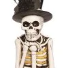 Transpac Light Up Skeleton Figure With Top Hat Decoration