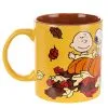 Silver Buffalo Peanuts Group In Pumpkin Patch 20oz Ceramic Mug For Adults