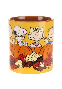 Silver Buffalo Peanuts Group In Pumpkin Patch 20oz Ceramic Mug For Adults 7 Silver Buffalo Peanuts Group In Pumpkin Patch 20oz Ceramic Mug For Adults -Skeletons And Skulls Sales Shop peanuts group in pumpkin patch 20oz ceramic mug alt 2