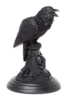 Alchemy Of England Edgar Allan Poe's Raven Candle Stick Holder -Skeletons And Skulls Sales Shop poes raven candle stick holder alt 2