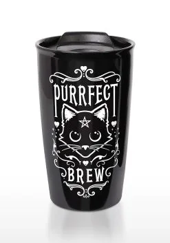 Alchemy Of England Purrfect Brew Double Walled Travel Mug 5 Alchemy Of England Purrfect Brew Double Walled Travel Mug -Skeletons And Skulls Sales Shop purrfect brew double walled mug alt 1