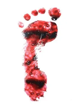 Aroma White PVC Bloody Foot Print Halloween Decoration 5 Aroma White PVC Bloody Foot Print Halloween Decoration -Skeletons And Skulls Sales Shop pvc bloody foot print white alt 1