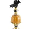 K&K Interiors 17-Inch Resin Black White Orange And Gold Finial With Flying Witch Decoration
