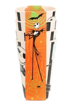 Zrike Brands Set Of 4 Disney Nightmare Before Christmas Jack Striped Tumblers