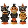 K&K Interiors Set Of Three 6 Inch Vintage Inspired Halloween Figurines 1 K&K Interiors Set Of Three 6 Inch Vintage Inspired Halloween Figurines -Skeletons And Skulls Sales Shop set of three 6 inch vintage inspired halloween figurines