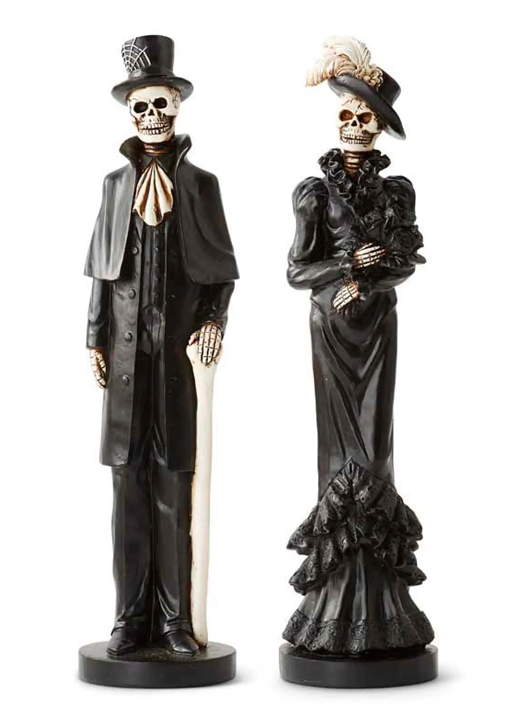 K&K Interiors Set Of Two Decorative Skeleton Figurines 3 K&K Interiors Set Of Two Decorative Skeleton Figurines