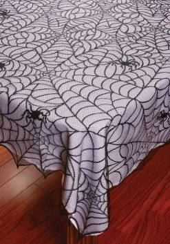 Fun World Lace Decorative Spiderweb Tablecloth