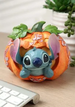 Enesco Stitch In Jack-O-Lantern Statue