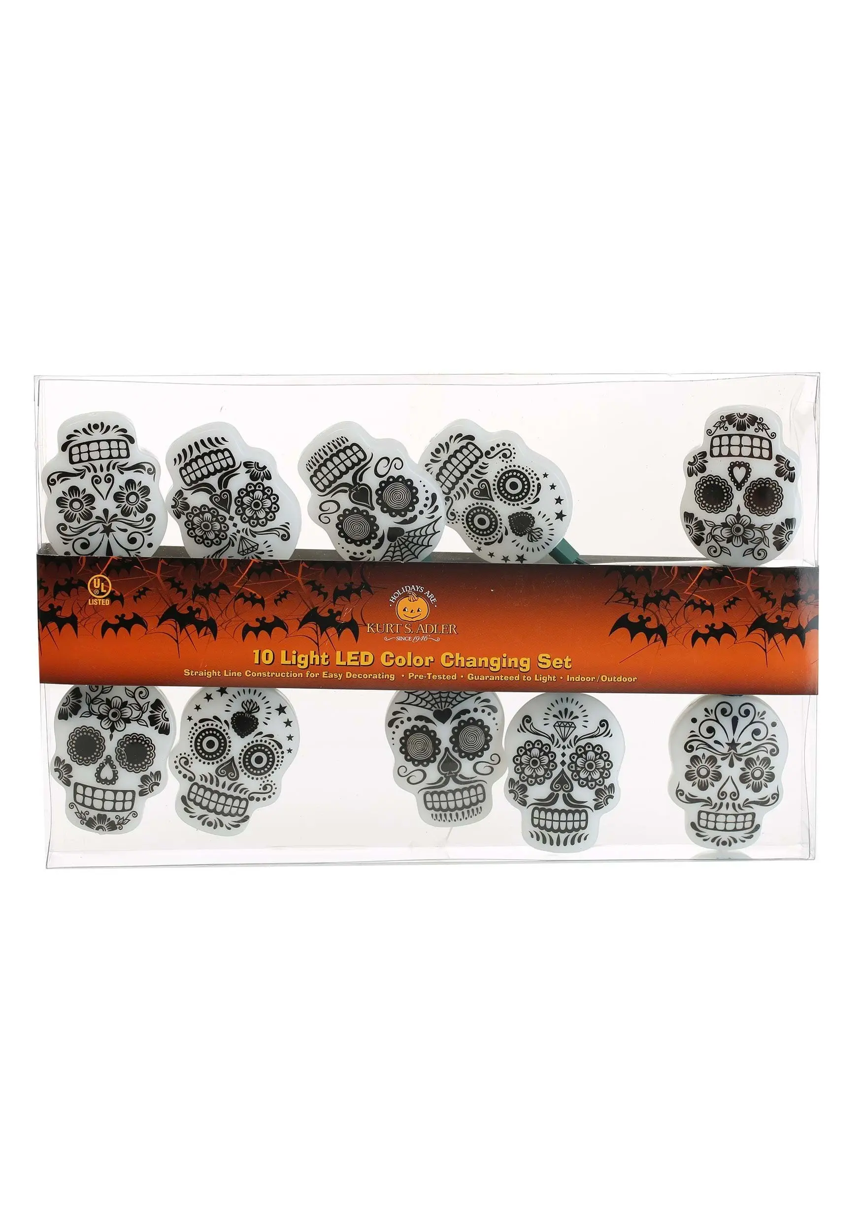 Kurt Adler Sugar Skull Light Set 5 Kurt Adler Sugar Skull Light Set - Image 3