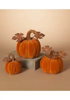 Gerson 3 Fall Orange Pumpkins Decoration
