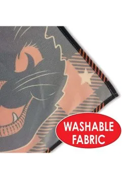 Beistle Vintage Halloween Black Cat Fabric Table Cover Decoration 8 Beistle Vintage Halloween Black Cat Fabric Table Cover Decoration -Skeletons And Skulls Sales Shop vinatage halloween fabric tablecover alt 2