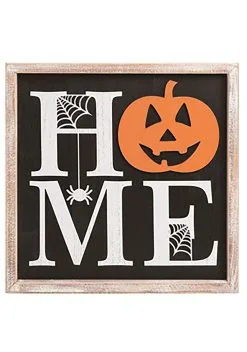 Transpac Wooden Pumpkin Home Halloween Decorative Sign