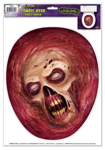 Beistle Zombie Head Toilet Topper Decoration 3 Beistle Zombie Head Toilet Topper Decoration