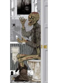 Fun World Zombie Toilet Door Cover Halloween Decoration